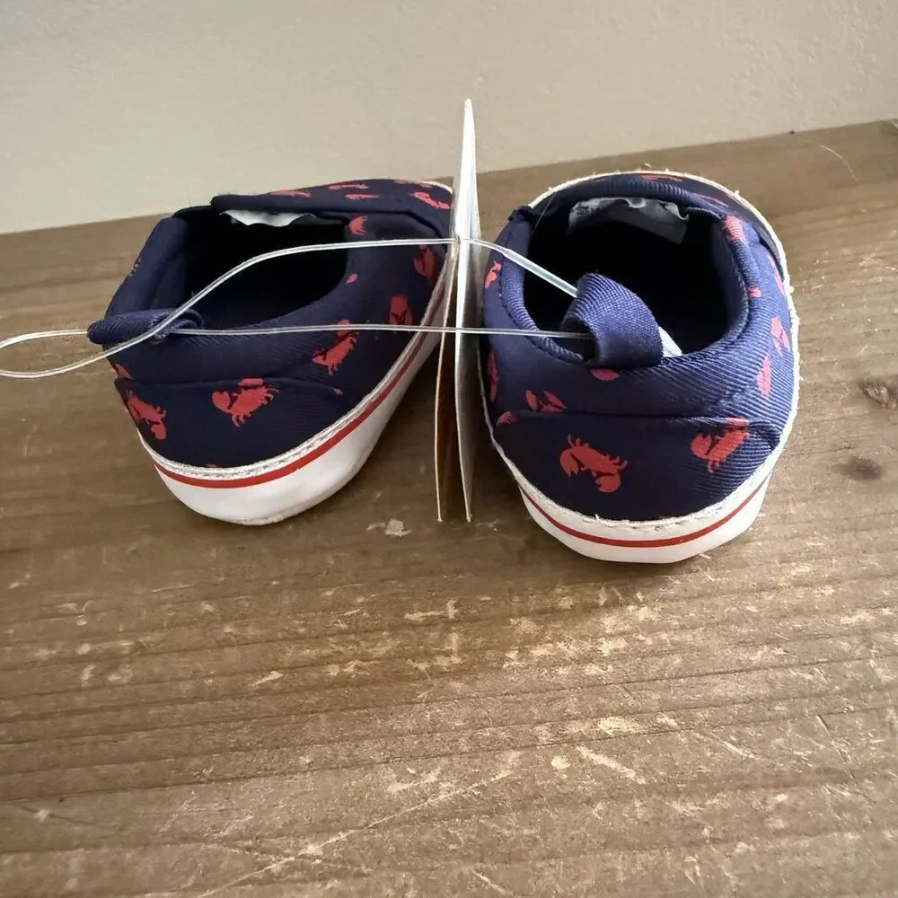 NWT Vintage Kids Gymboree Crab Slip-ON Shoes Size 3-6 Months